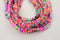 5mm vinyl Heishi beads rainbow polymer clay beads